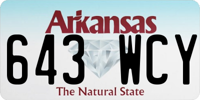 AR license plate 643WCY