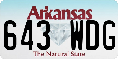 AR license plate 643WDG