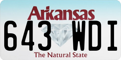AR license plate 643WDI