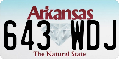 AR license plate 643WDJ