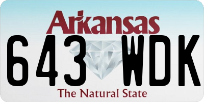 AR license plate 643WDK