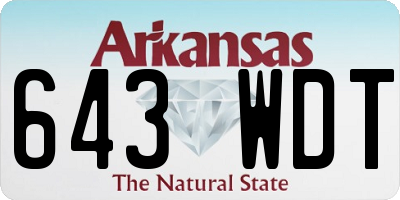 AR license plate 643WDT