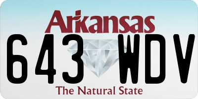 AR license plate 643WDV