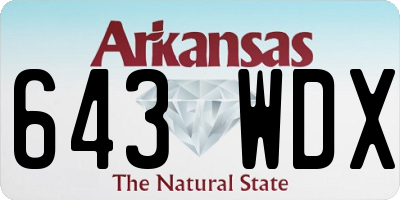 AR license plate 643WDX