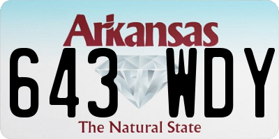 AR license plate 643WDY