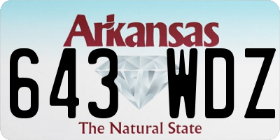 AR license plate 643WDZ