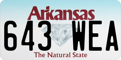 AR license plate 643WEA