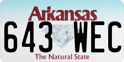 AR license plate 643WEC
