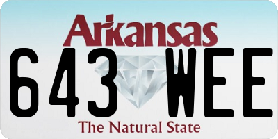 AR license plate 643WEE