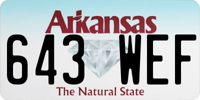 AR license plate 643WEF