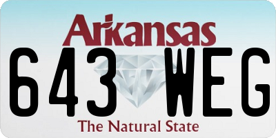 AR license plate 643WEG
