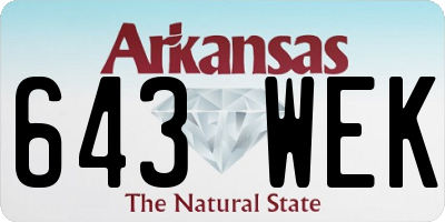 AR license plate 643WEK