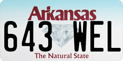 AR license plate 643WEL