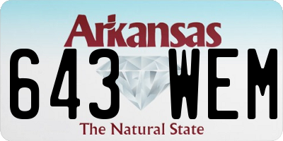 AR license plate 643WEM