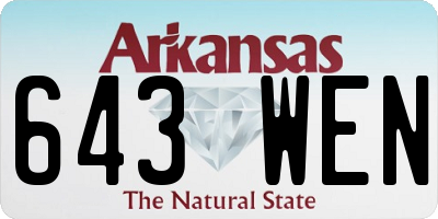 AR license plate 643WEN