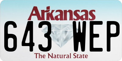 AR license plate 643WEP