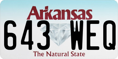 AR license plate 643WEQ