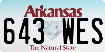 AR license plate 643WES