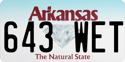 AR license plate 643WET