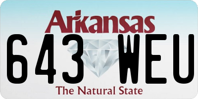AR license plate 643WEU