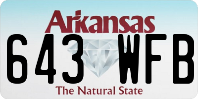 AR license plate 643WFB