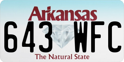 AR license plate 643WFC