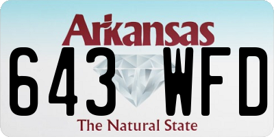 AR license plate 643WFD