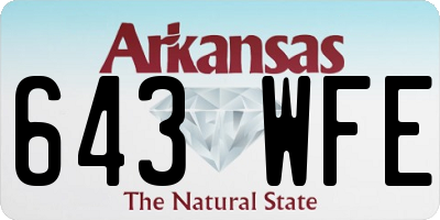 AR license plate 643WFE