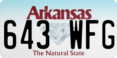 AR license plate 643WFG