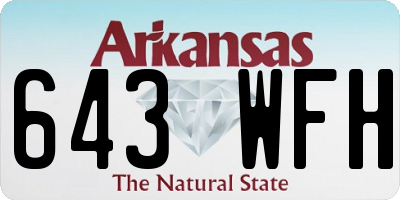 AR license plate 643WFH