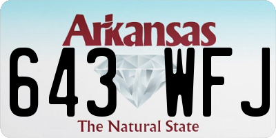 AR license plate 643WFJ