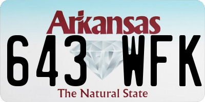 AR license plate 643WFK