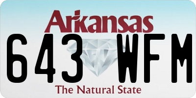 AR license plate 643WFM