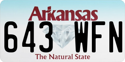 AR license plate 643WFN