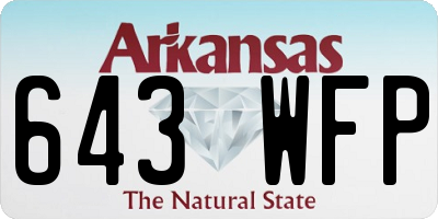 AR license plate 643WFP