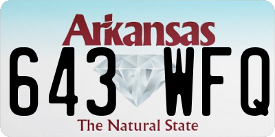 AR license plate 643WFQ