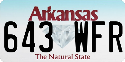 AR license plate 643WFR