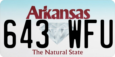 AR license plate 643WFU