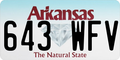 AR license plate 643WFV