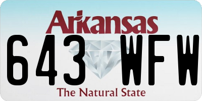 AR license plate 643WFW