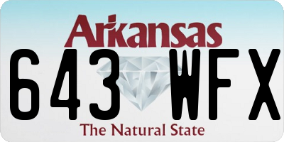 AR license plate 643WFX
