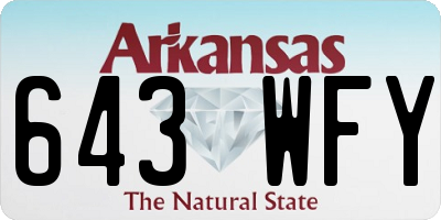 AR license plate 643WFY