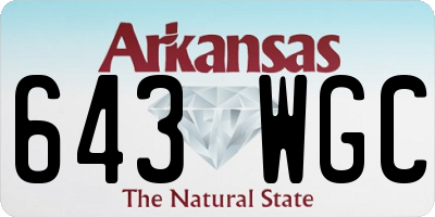 AR license plate 643WGC