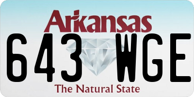 AR license plate 643WGE