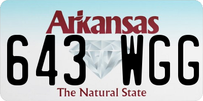AR license plate 643WGG
