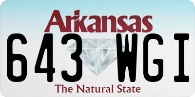 AR license plate 643WGI