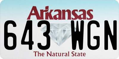 AR license plate 643WGN
