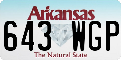 AR license plate 643WGP