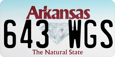 AR license plate 643WGS
