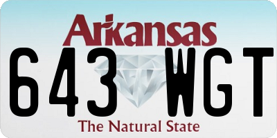AR license plate 643WGT